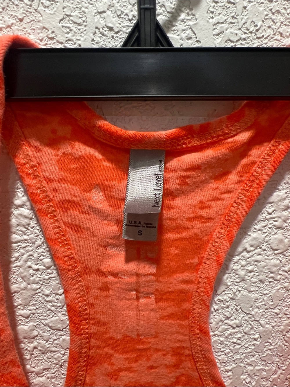 Next Level Apparel Neon Orange Racerback Tank - Picture 2 of 3
